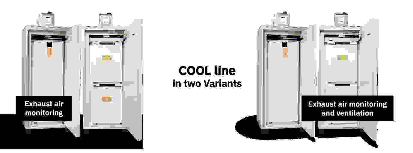 Image of two identical units side by side: one labeled 